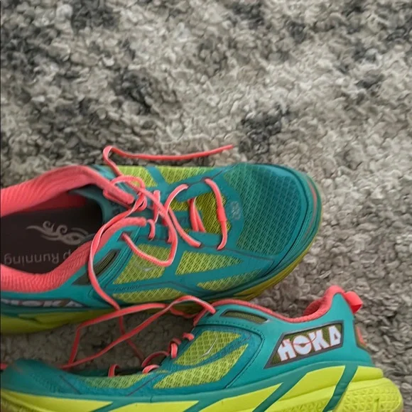 Hoka | Shoes | Hoka Vibrant Teal And Neon Yellow Sneakers  display picture 1
